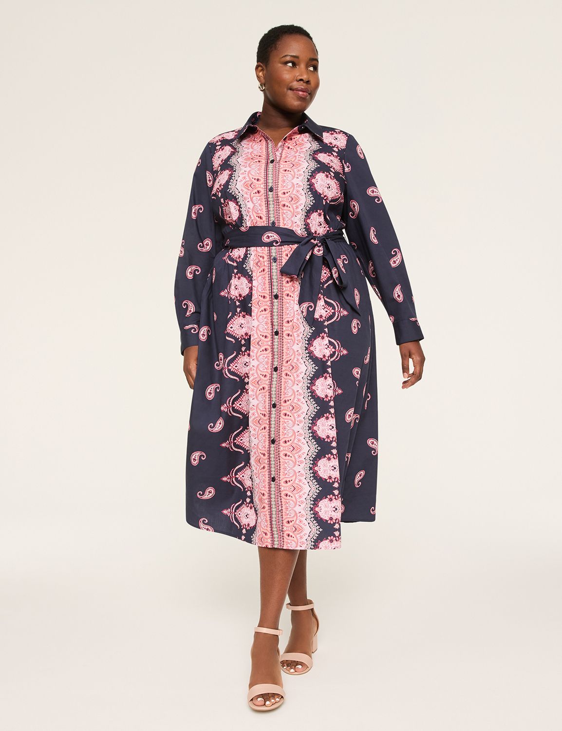 LS LONG MIDI SHIRT DRESS 1149006 Product Image 4