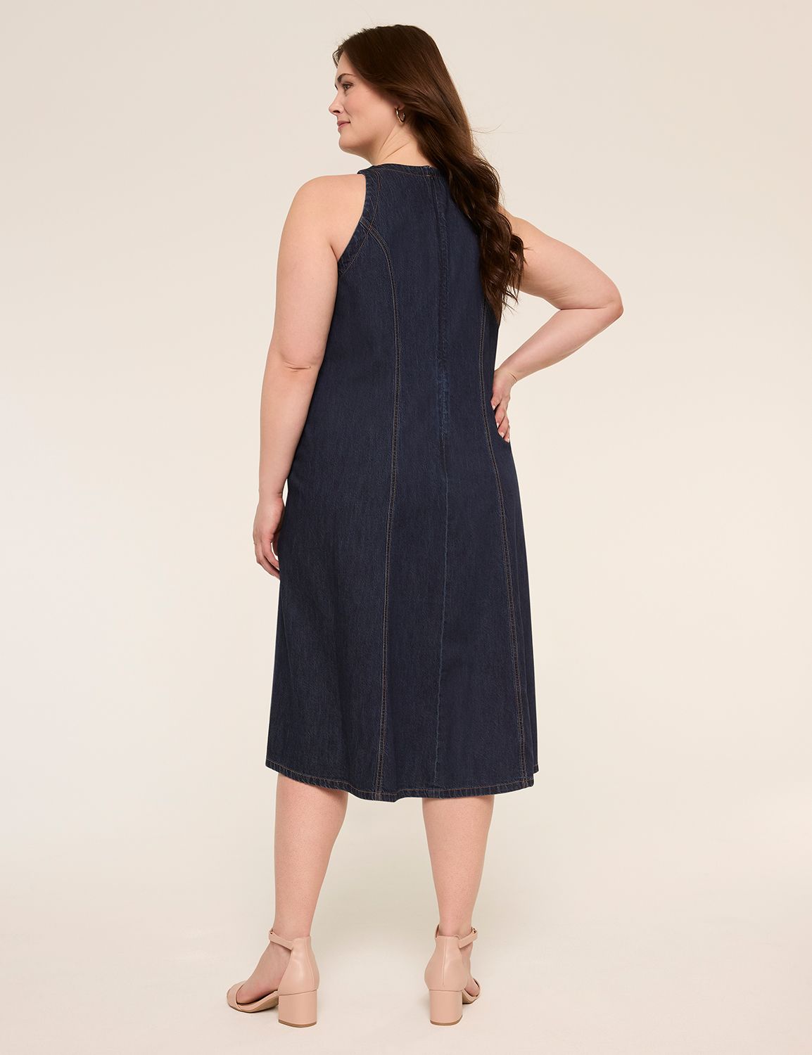 Crew-Neck Midi Dress