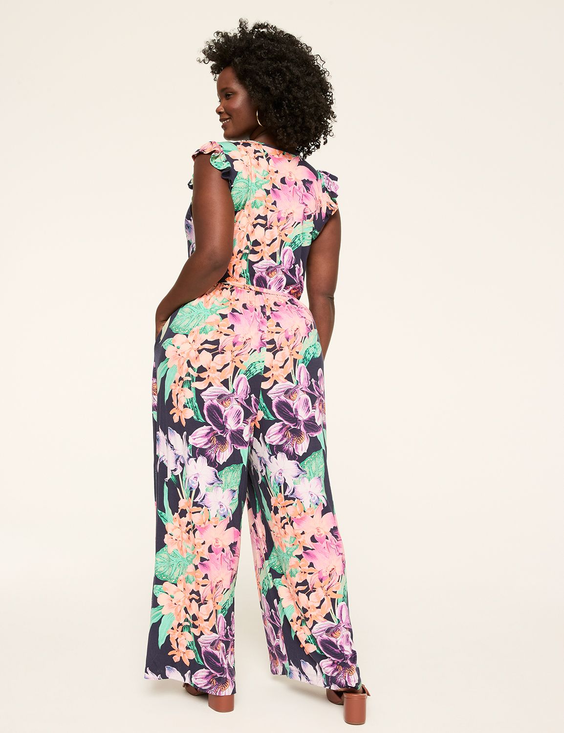 Surplice Neck Tie Waist Jumpsuit