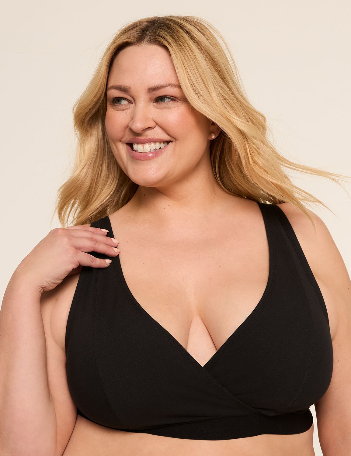 Cotton Wrap Bralette Matte Wide Ela Product Image 4