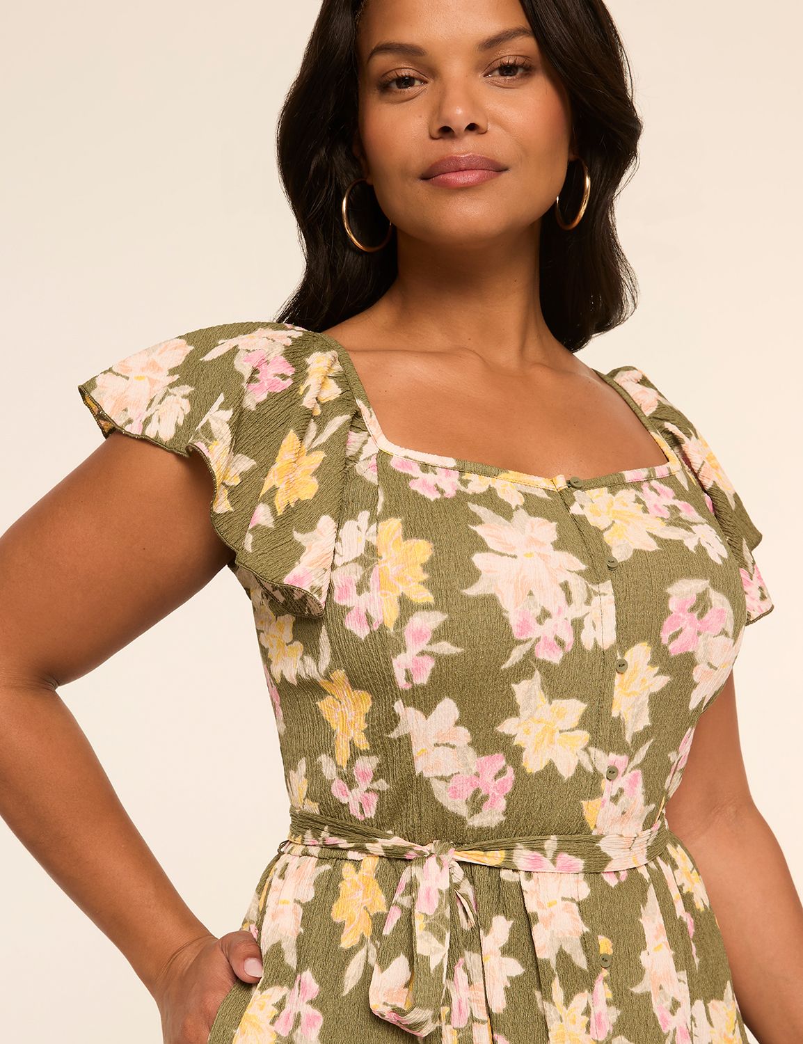 SL RUFFLE VNECK TIE WAIST 1150628 Product Image 3