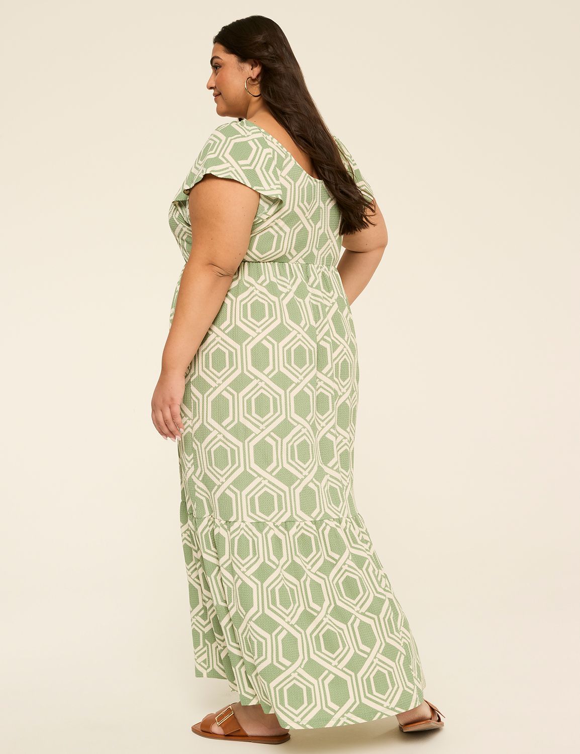 V-Neck Tiered Maxi Dress