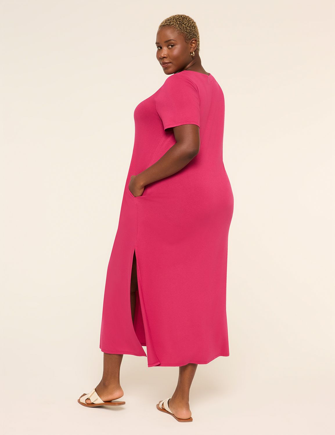 Short-Sleeve Maxi T-Shirt Dress