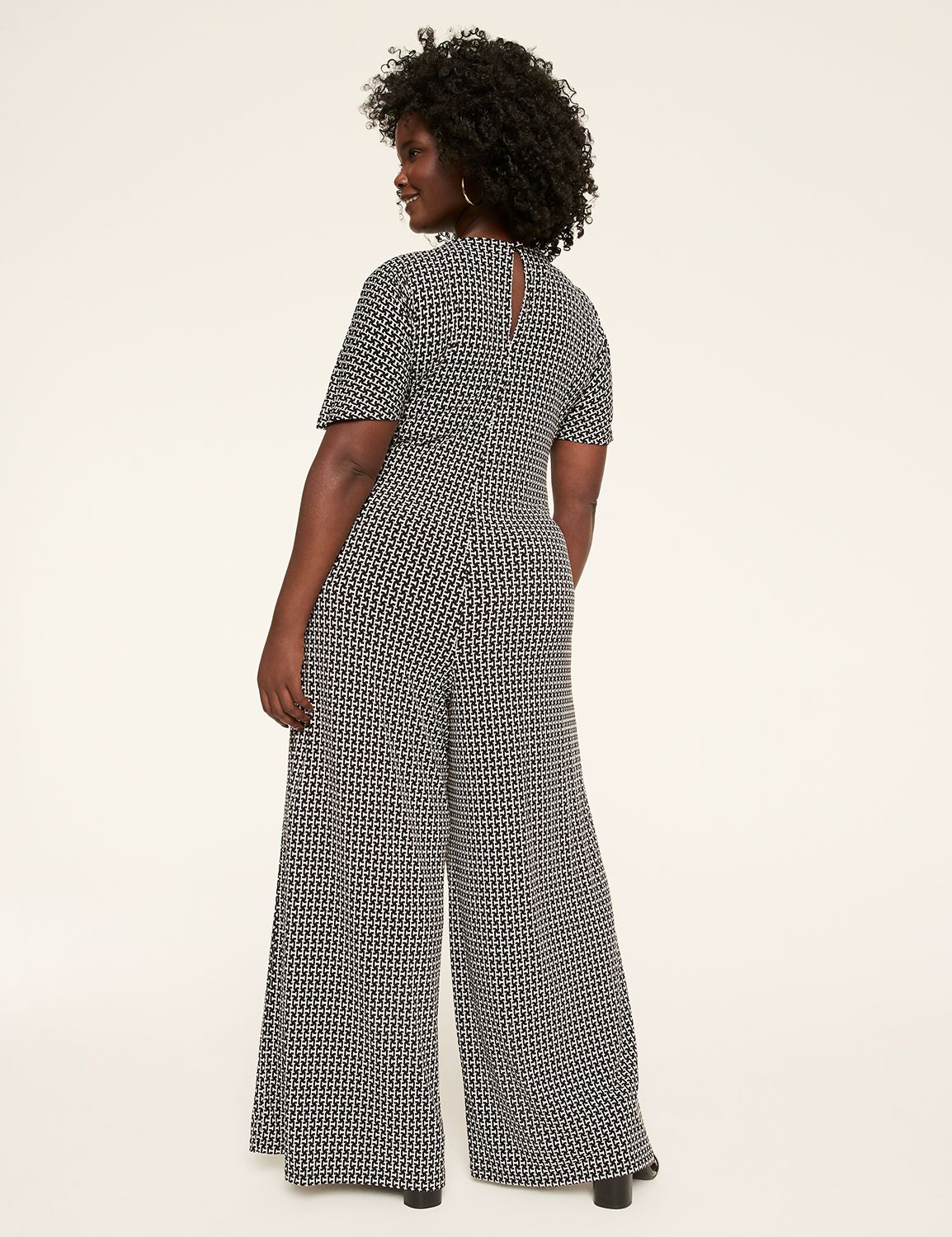 Short-Sleeve Twist Front Jumpsuit
