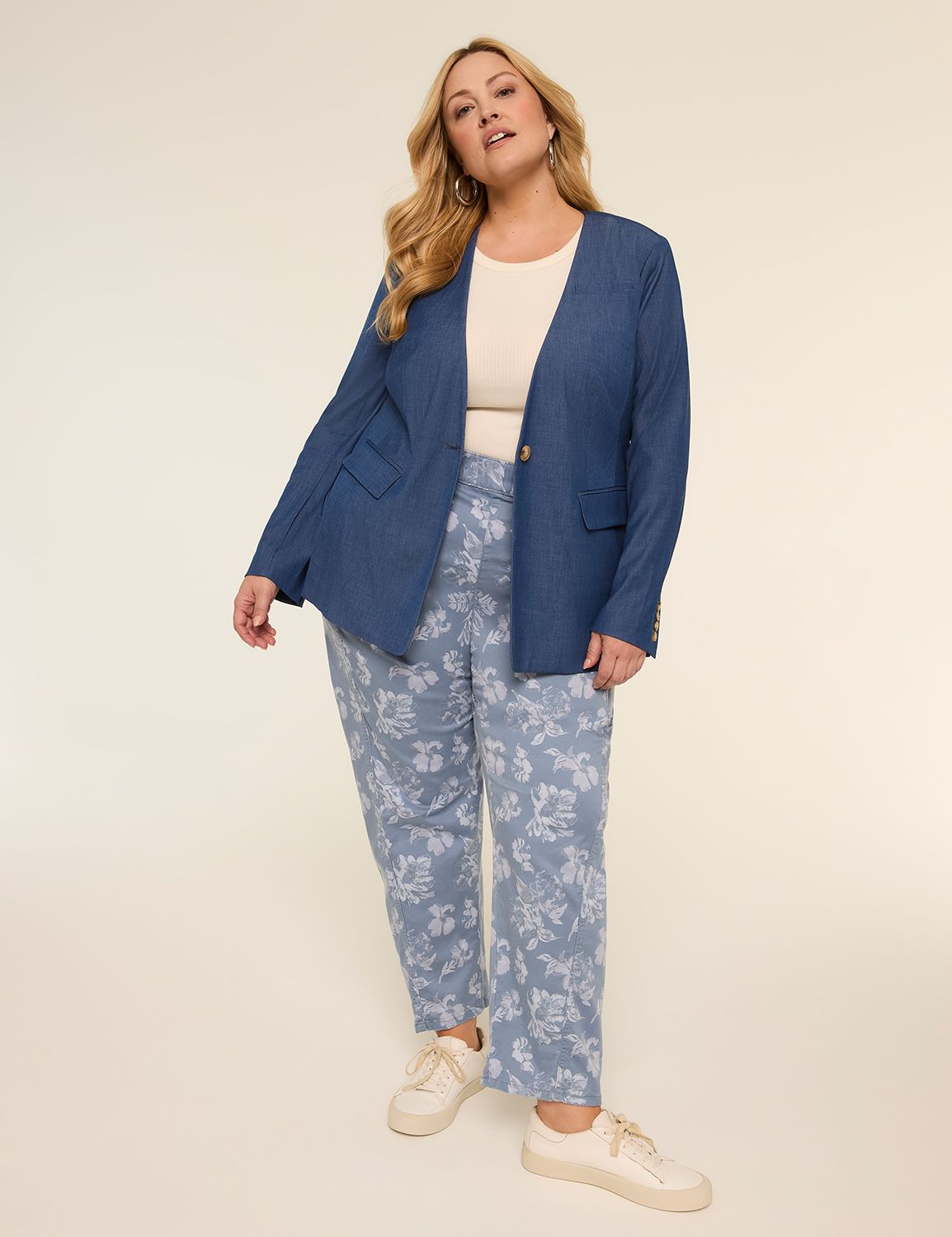 The Perfect Drape Collarless Blazer Product Image 3