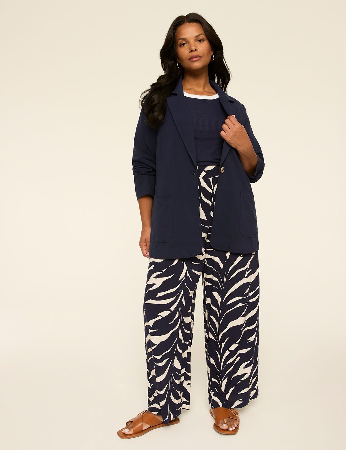 One button Patch Pocket Jersey Knit Product Image 3