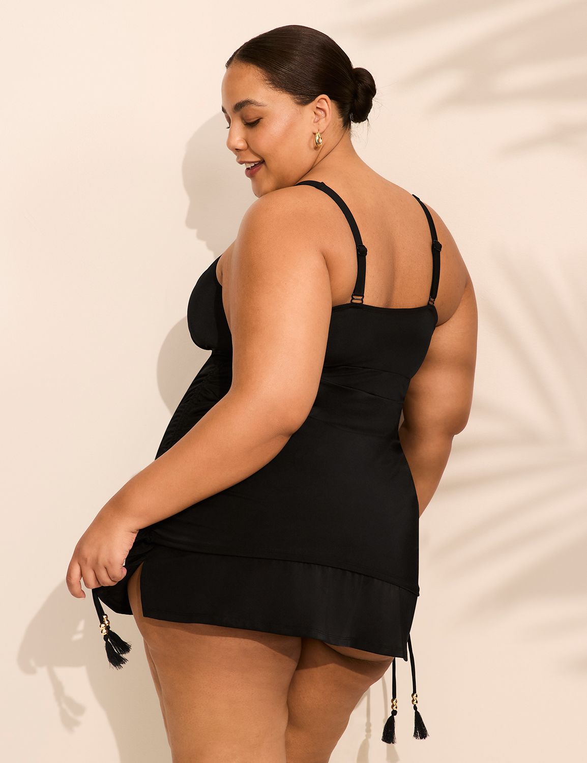 No-Wire Ruched Swim Tankini Top