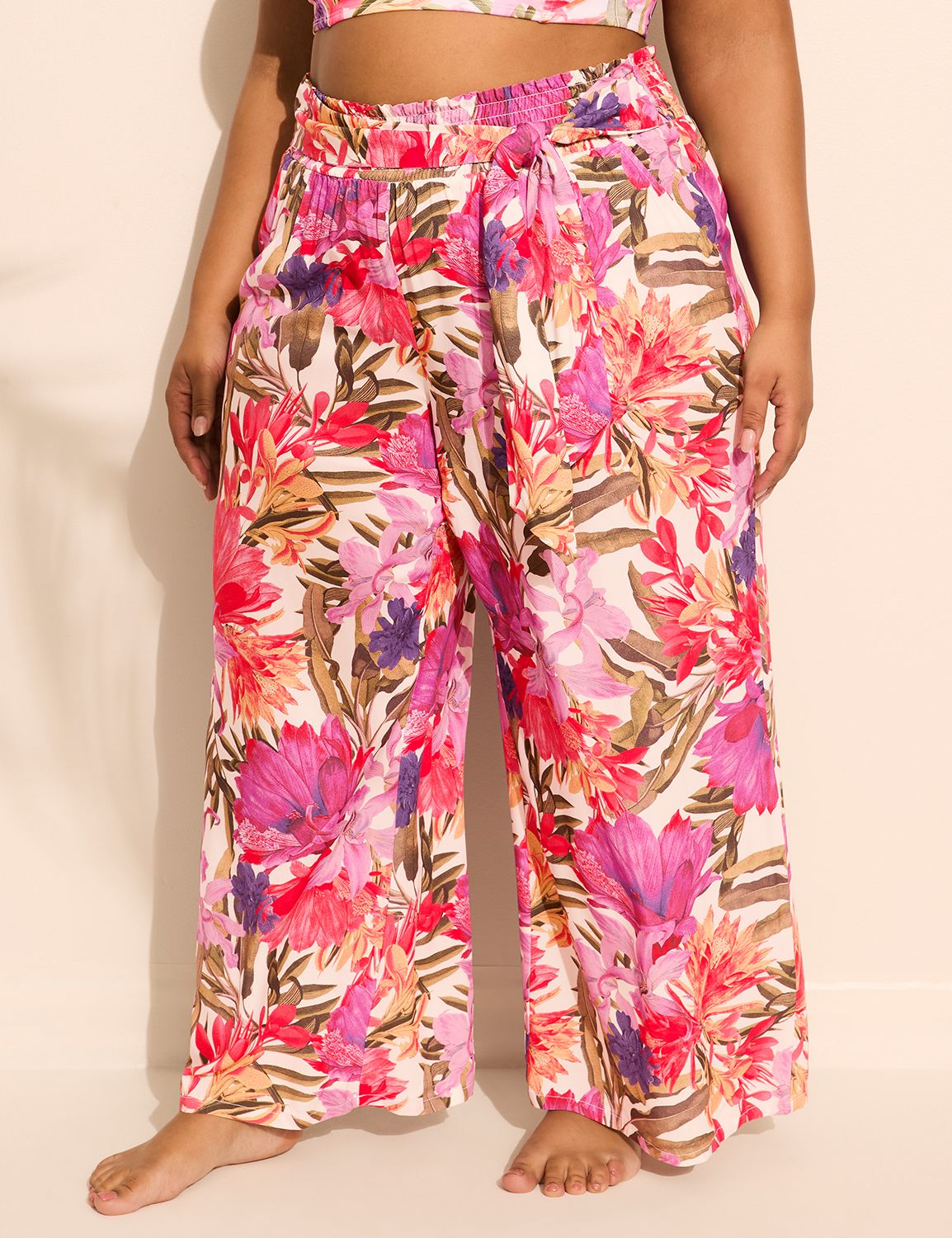 Woven Wide Leg Pant Cover-Up