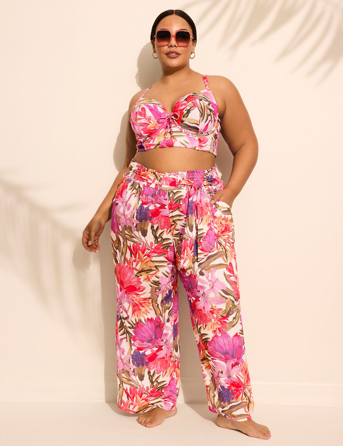 Woven Rayon Challis Wide Leg Pant C Product Image 3
