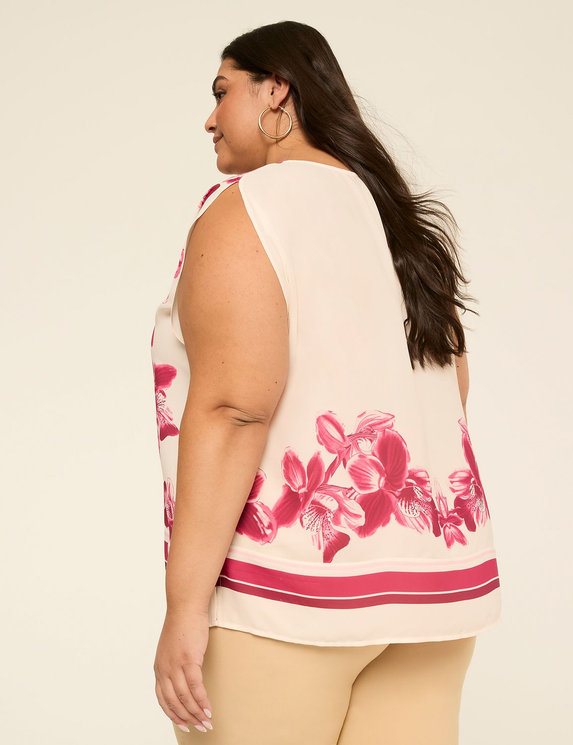 Split-Sleeve V-Neck Blouse