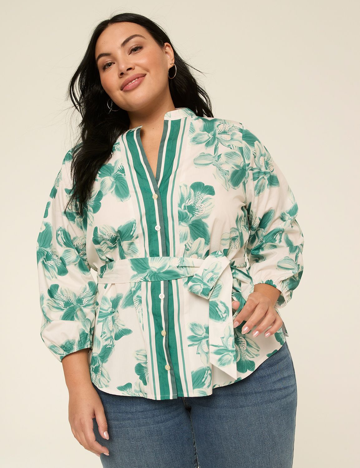Button-Down Belted Tunic