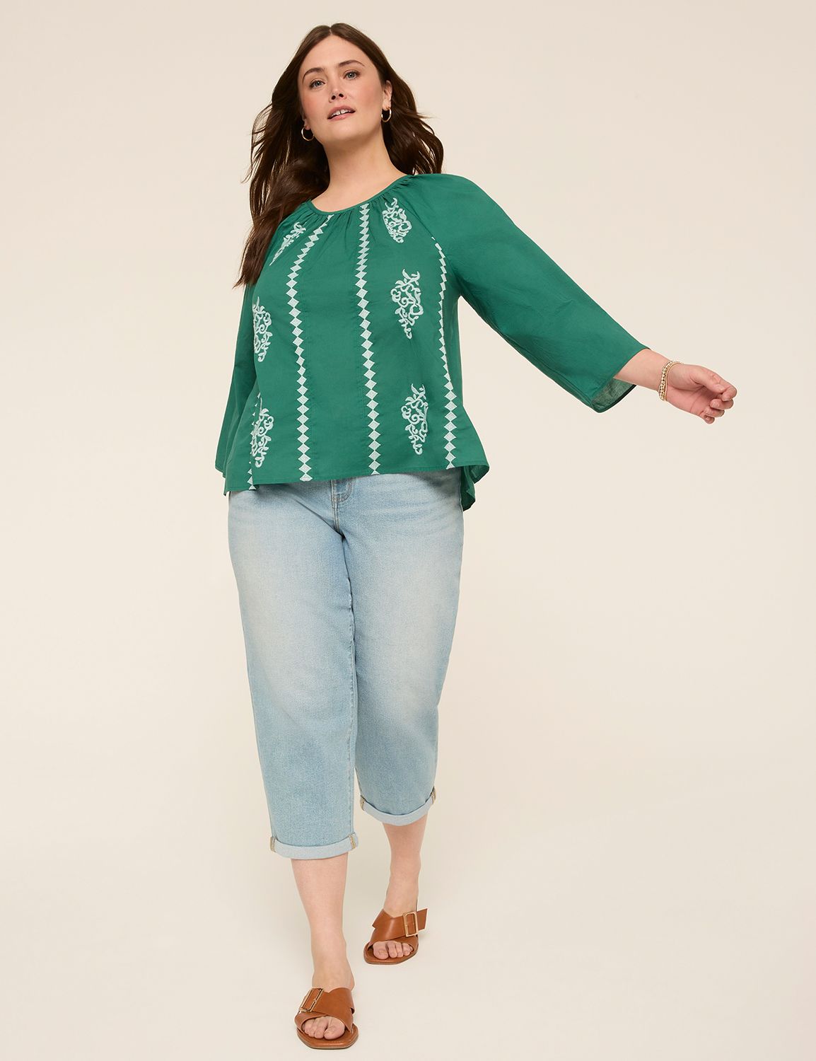 Bracelet Raglan Sleeve Embroidered Product Image 3