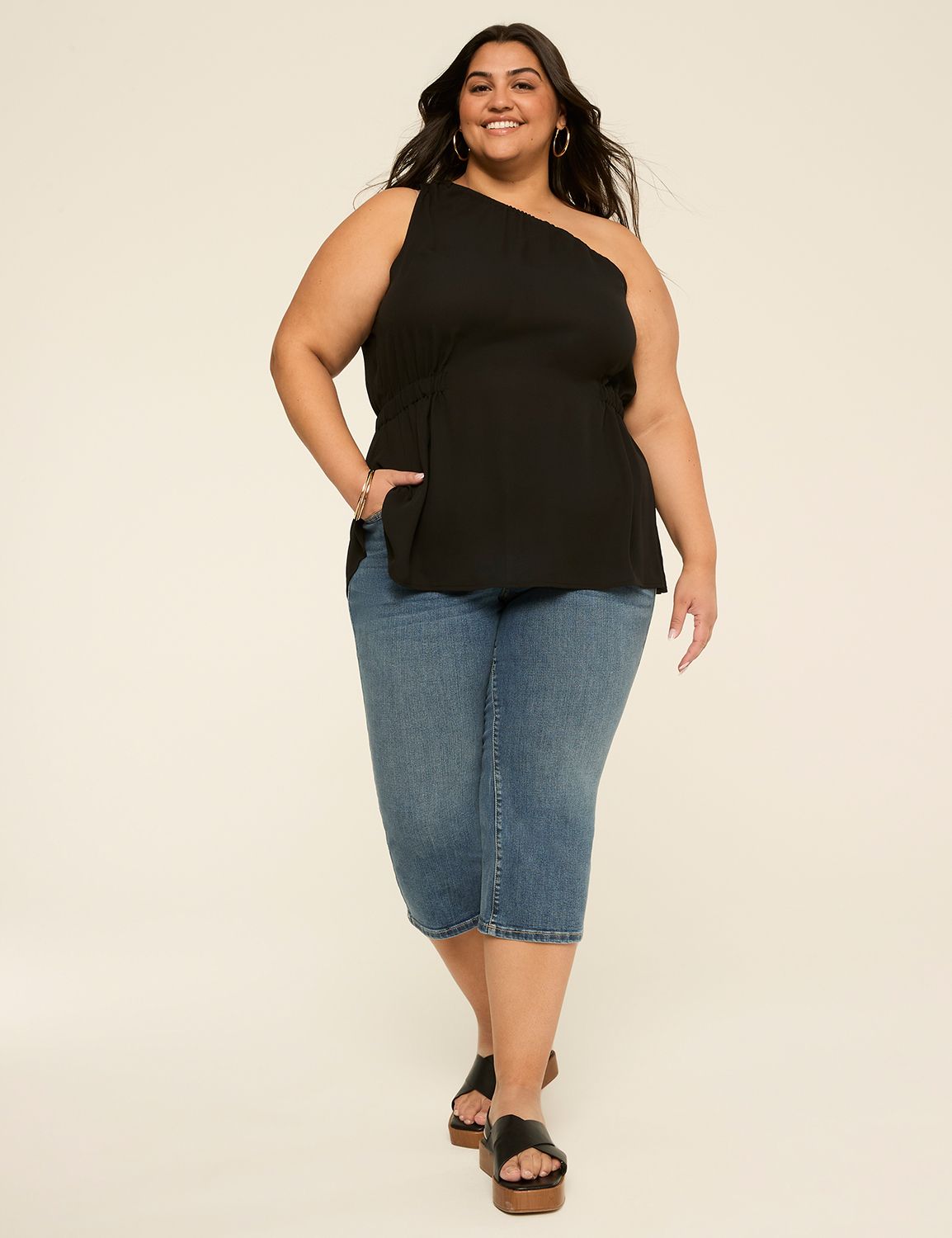 Asymmetric One-Shoulder Elastic Wai Product Image 3