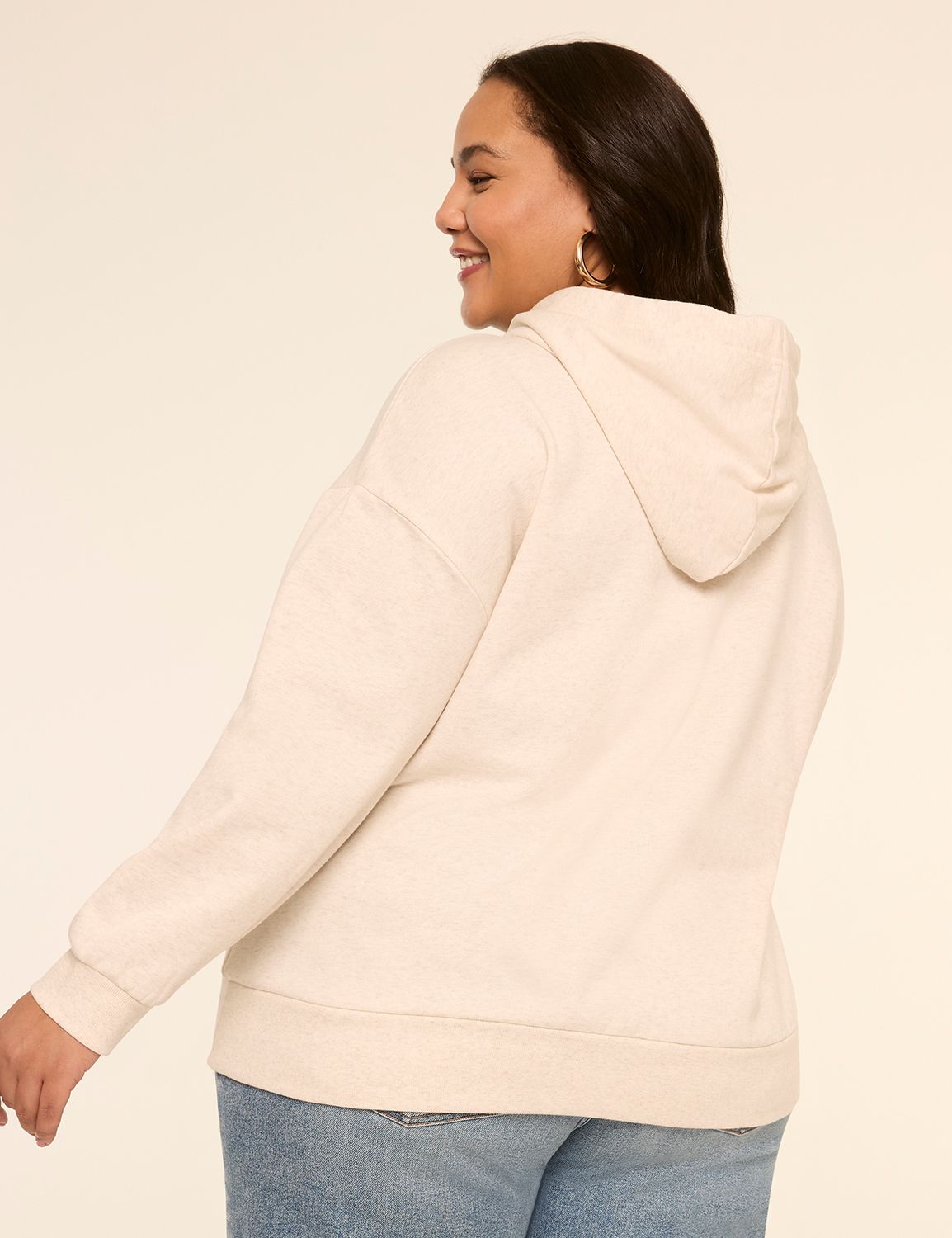 Long-Sleeve Embroidered Kangaroo Pocket Sweatshirt