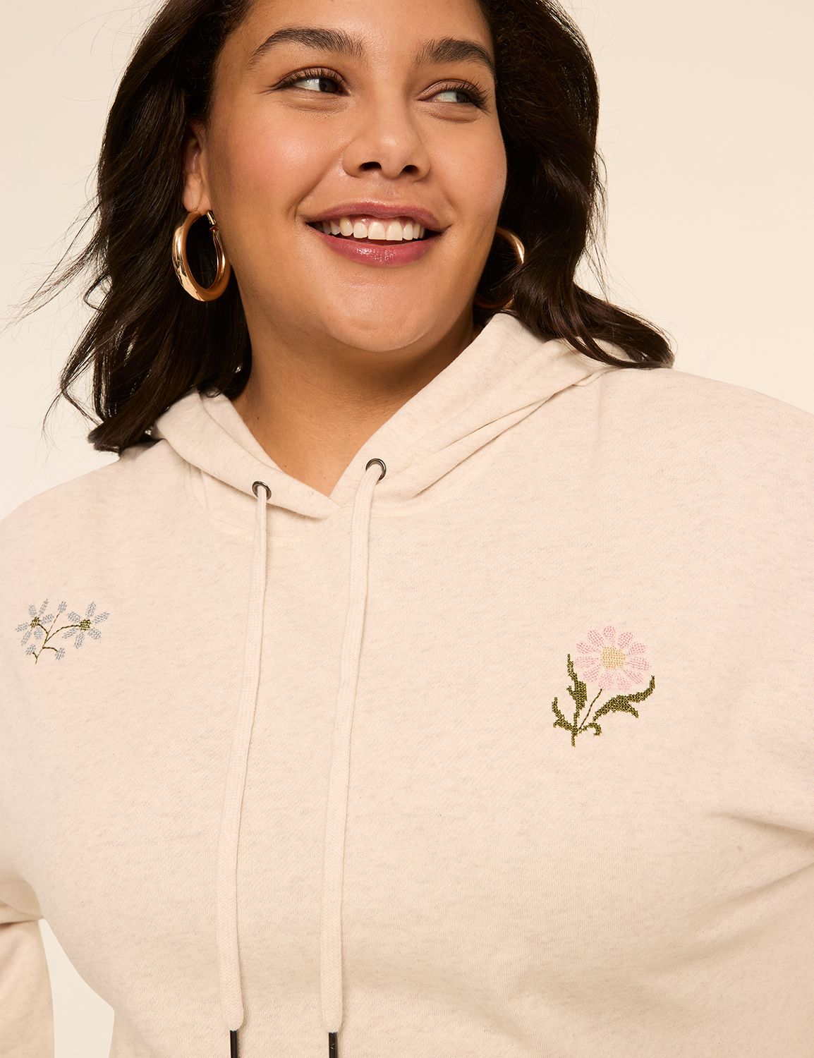 Long Sleeve Dropped Shoulder Embroi Product Image 4