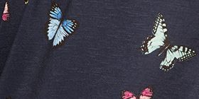 Double Flutter-Sleeve Keyhole Top