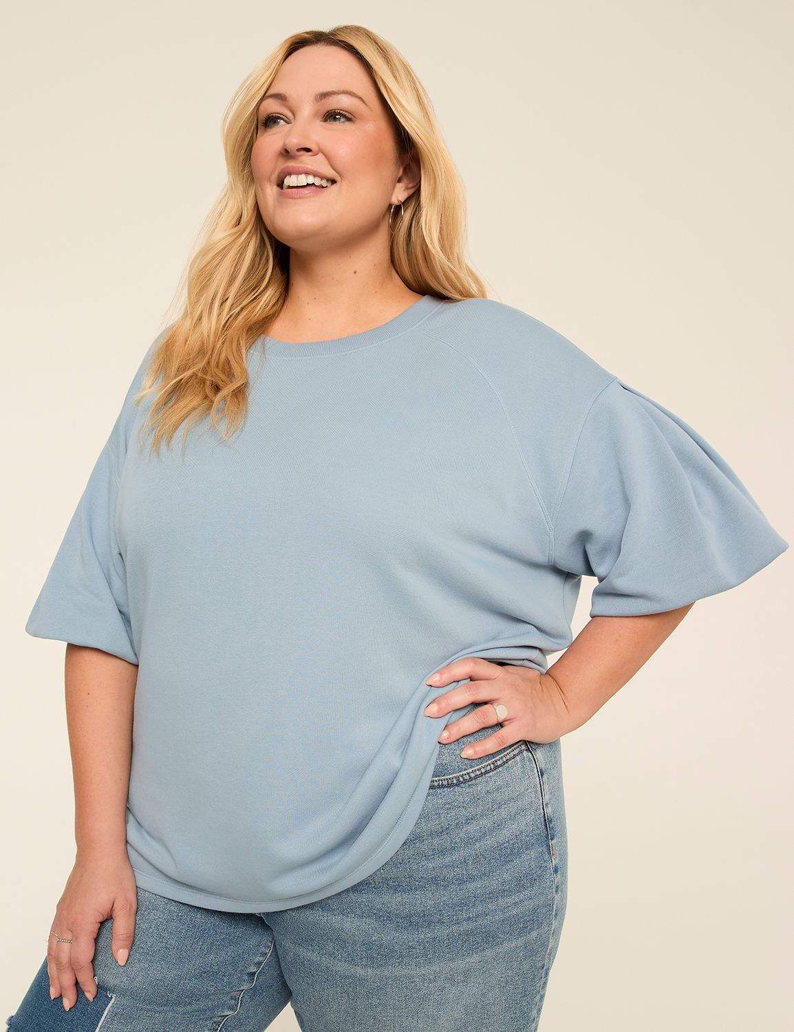 Raglan Sleeve Crew-Neck Sweatshirt