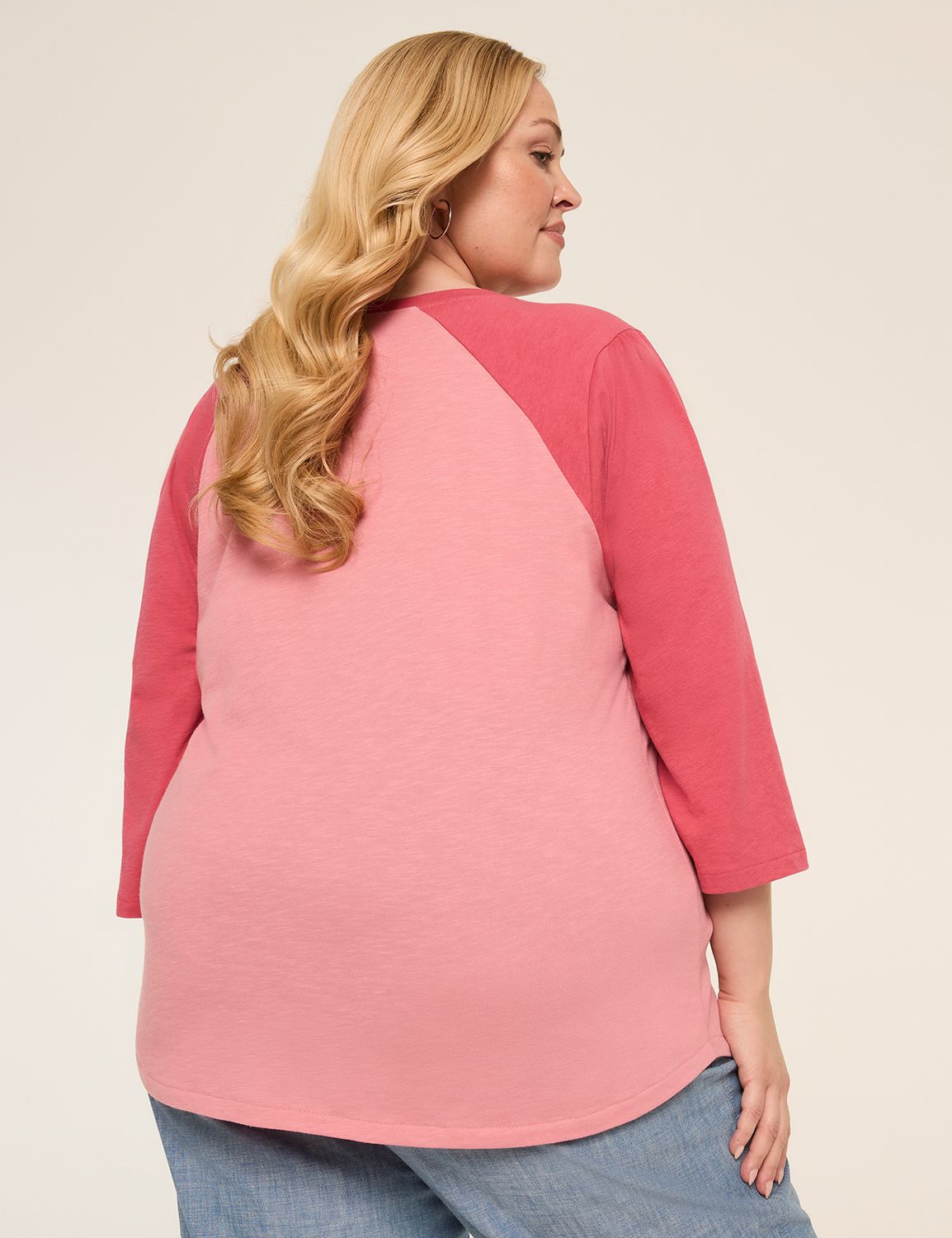 3/4 Puff Sleeve Baseball Tee