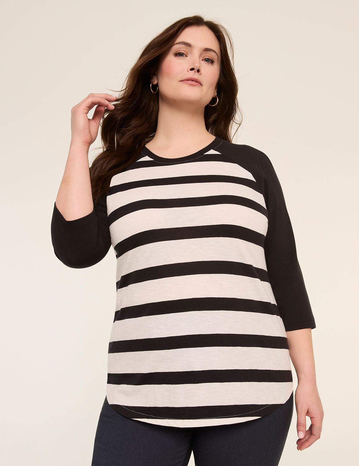3/4 Puff Sleeve Baseball Tee