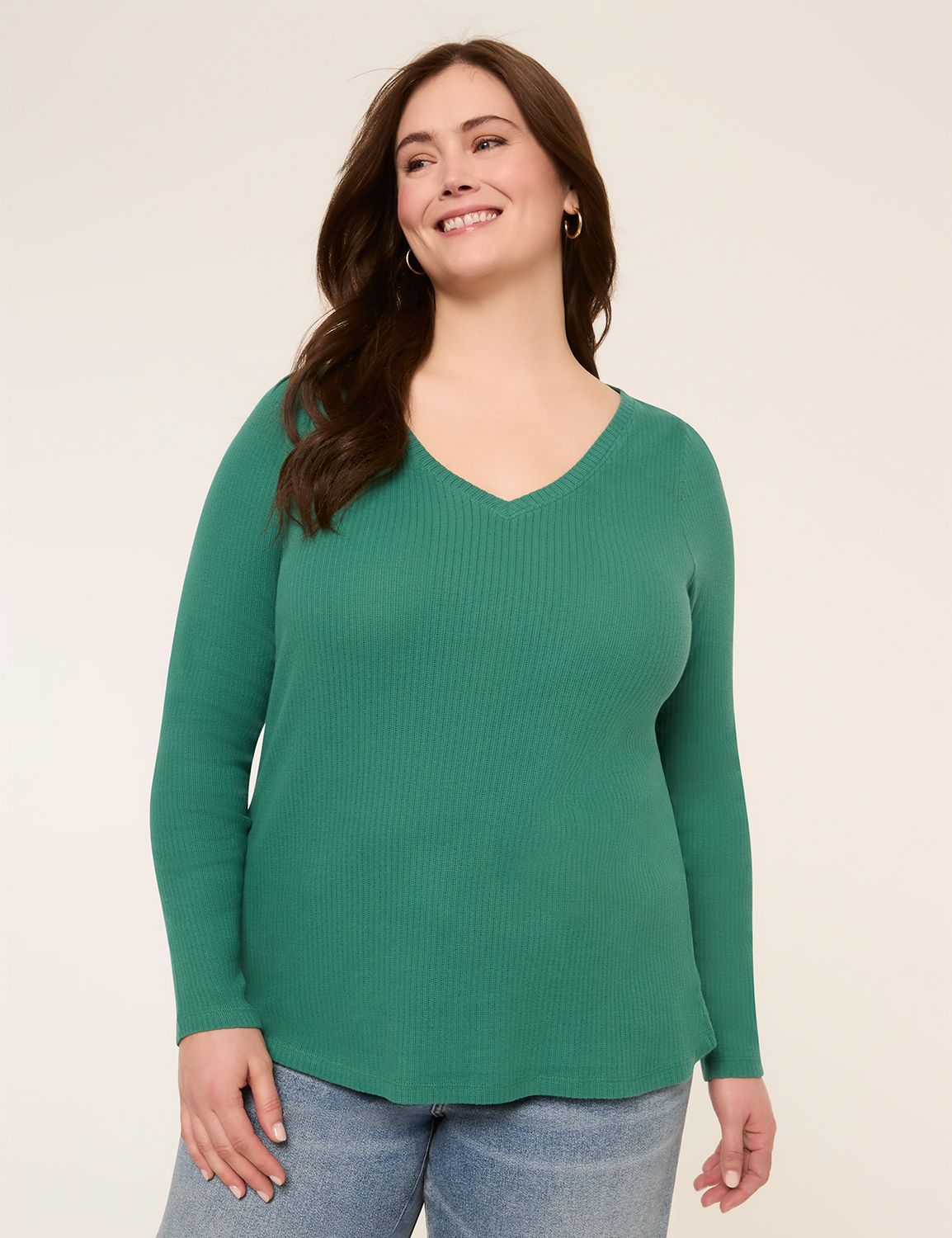 V-Neck Rib Tee