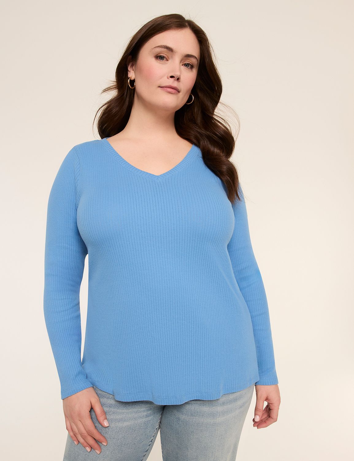 V-Neck Rib Tee