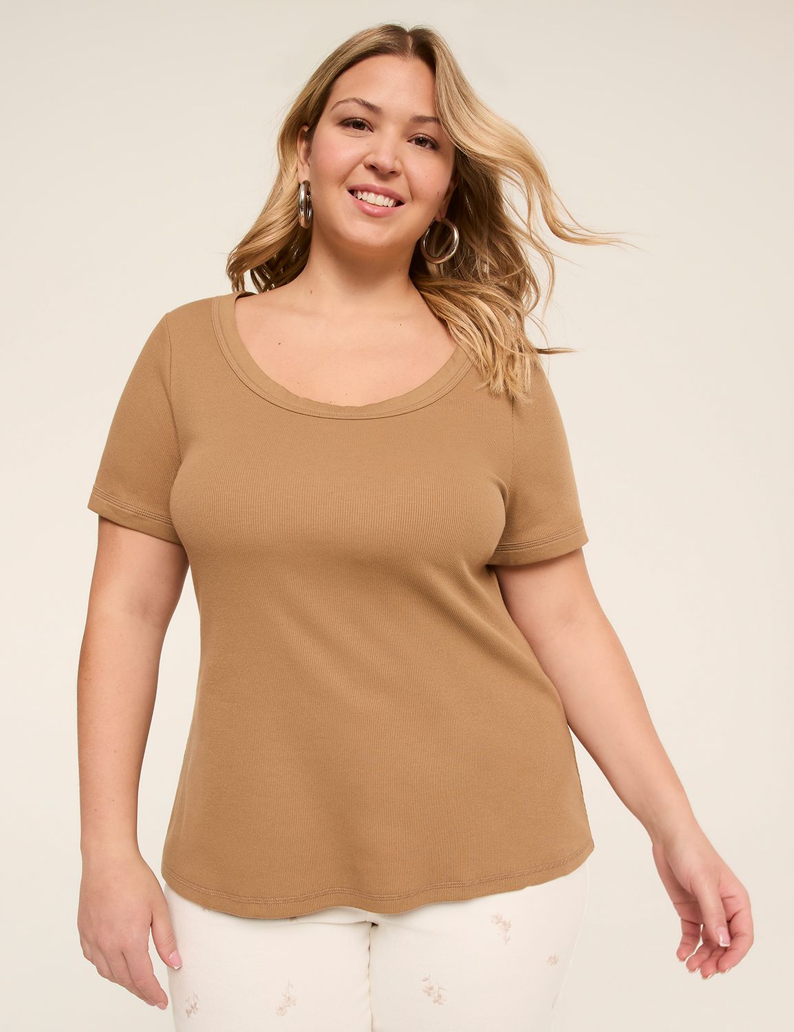 Short-Sleeve Scoop-Neck Tee