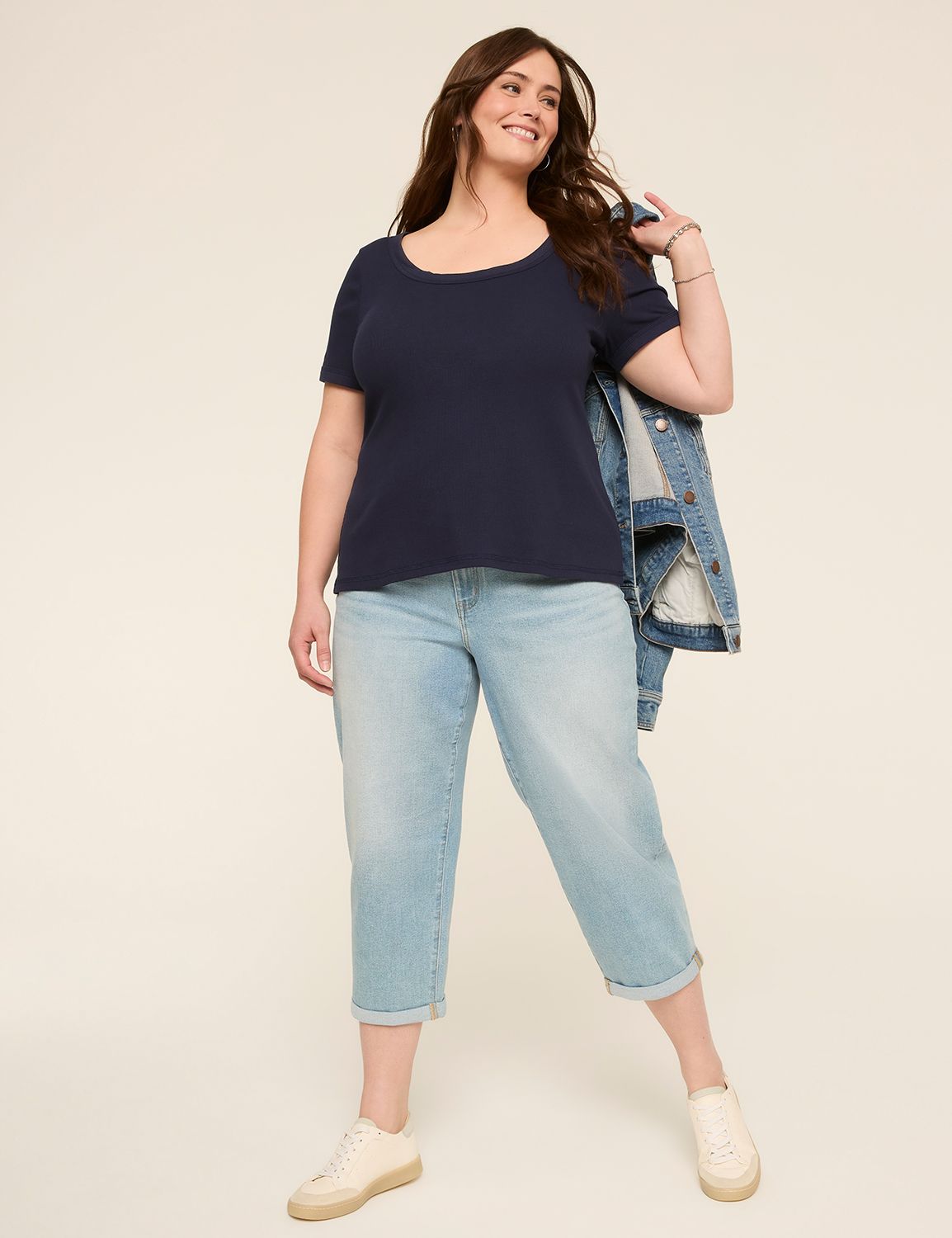 Short Sleeve Open Scoop Neck Sleeve Product Image 3