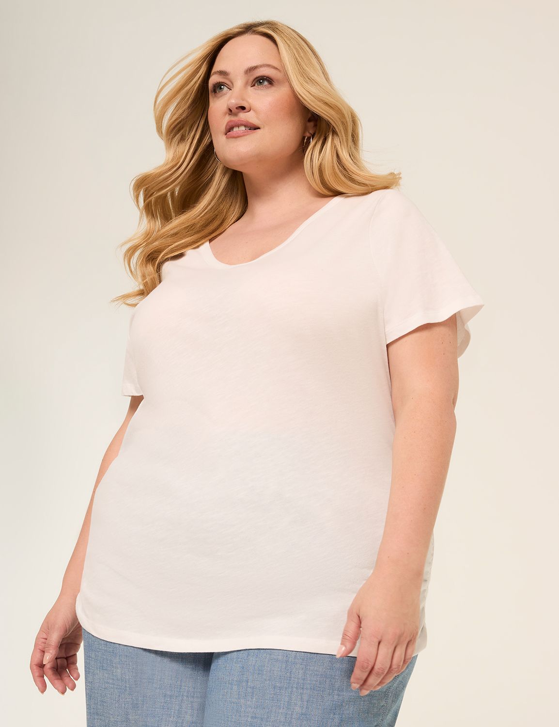 NEW Short Sleeve V-Neck Side Ruched Product Image 4