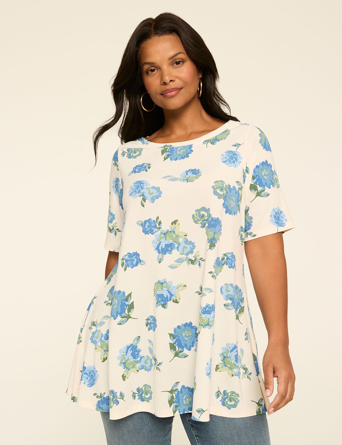 Perfect Sleeve Swing Boatneck Tee