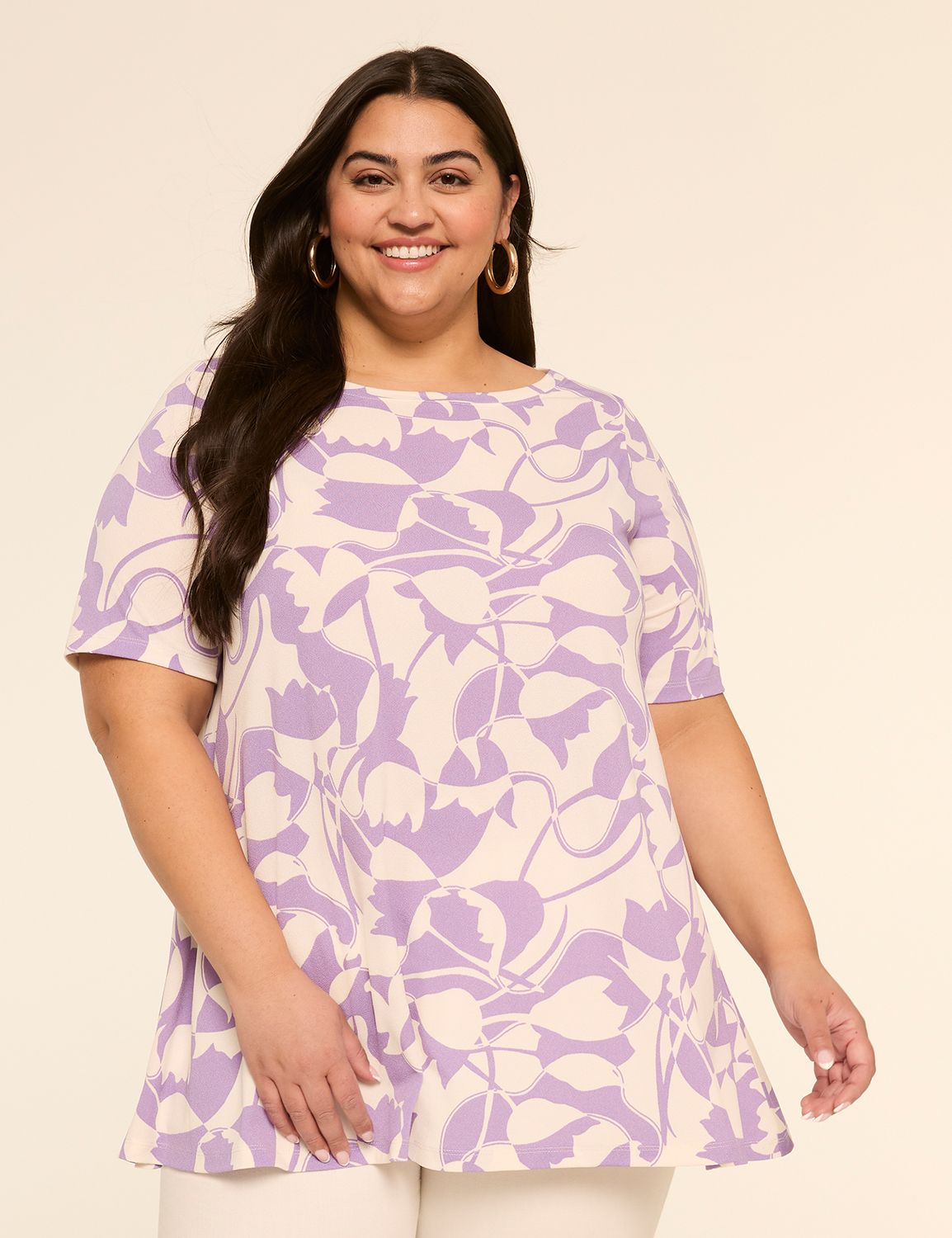 Perfect Sleeve Swing Boatneck Tee