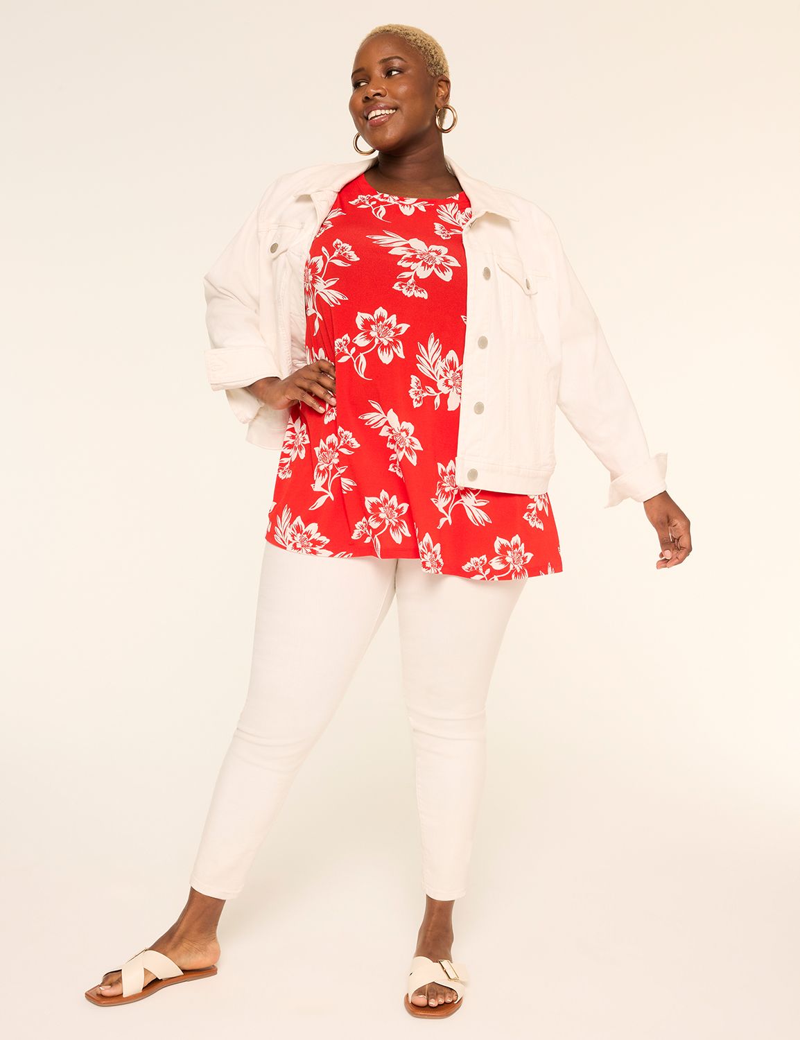 NEW Perfect Sleeve Boatneck Swing T Product Image 3