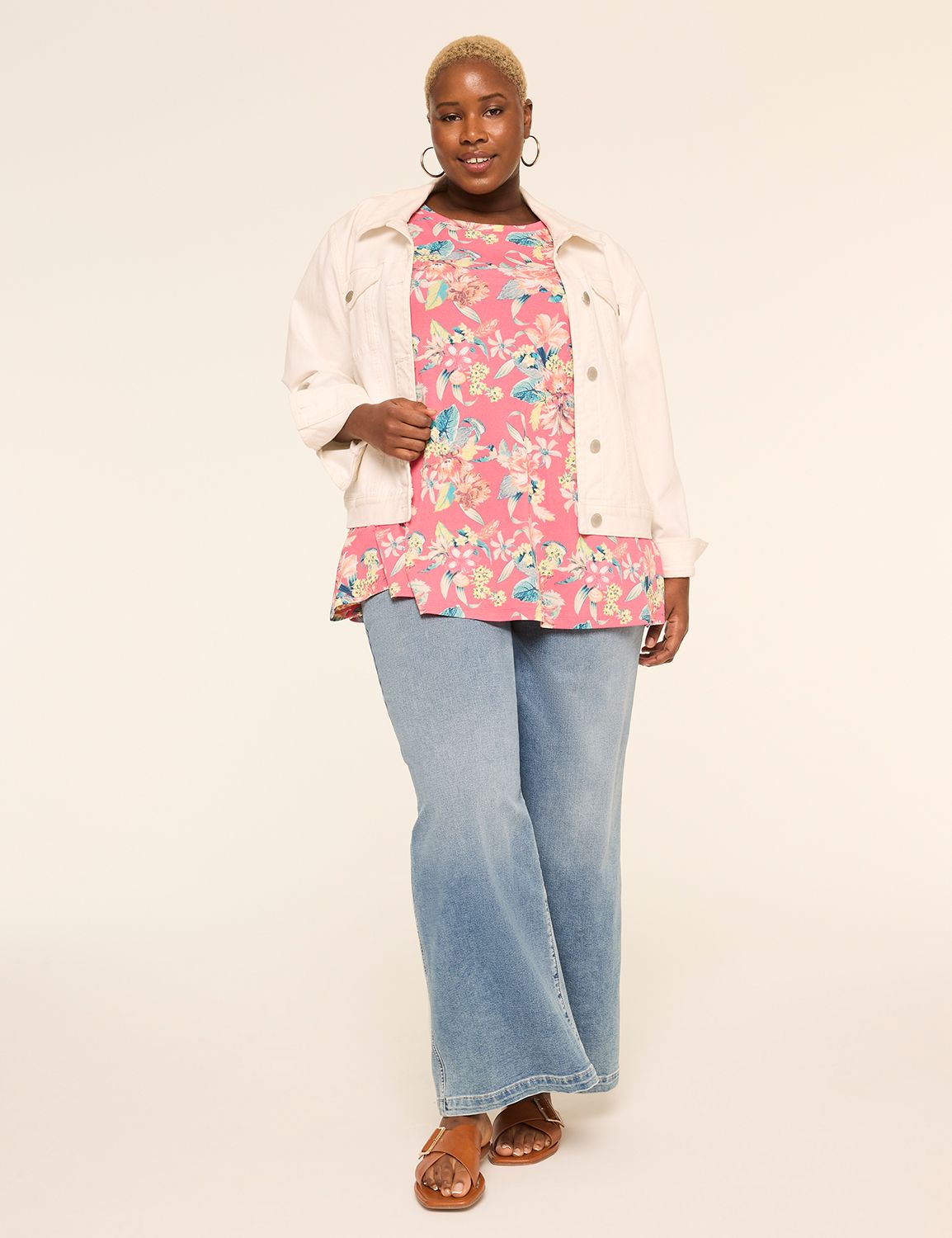 NEW Perfect Sleeve Boatneck Swing T Product Image 3