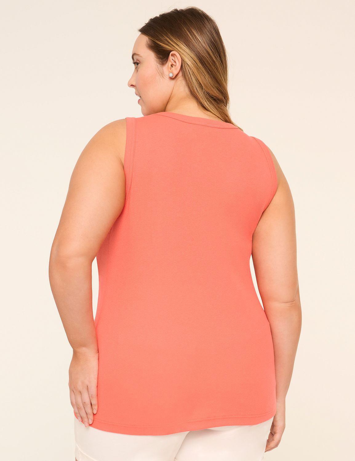 Deep V-Neck Rib Layering Tank