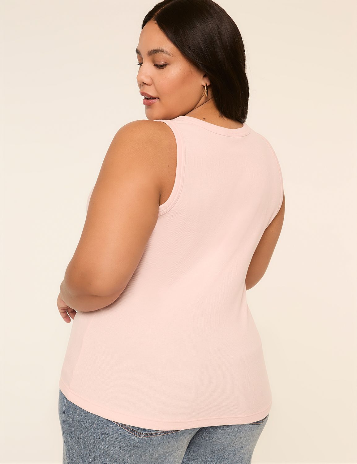 Sleeveless Deep V-Neck 2x2 Layering Product Image 2