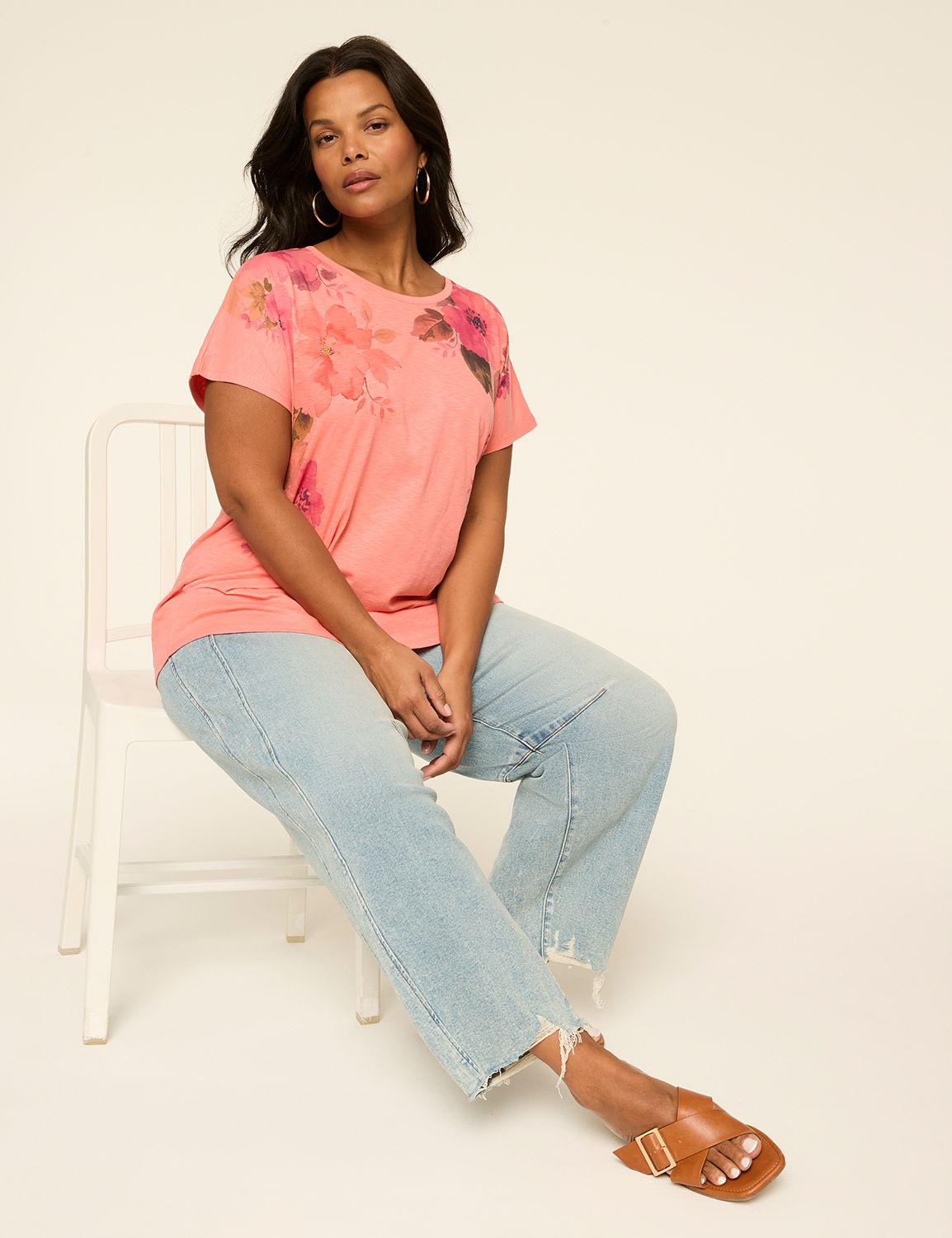 SS Scoop Neck Dolman Graphic: Flowe Product Image 3
