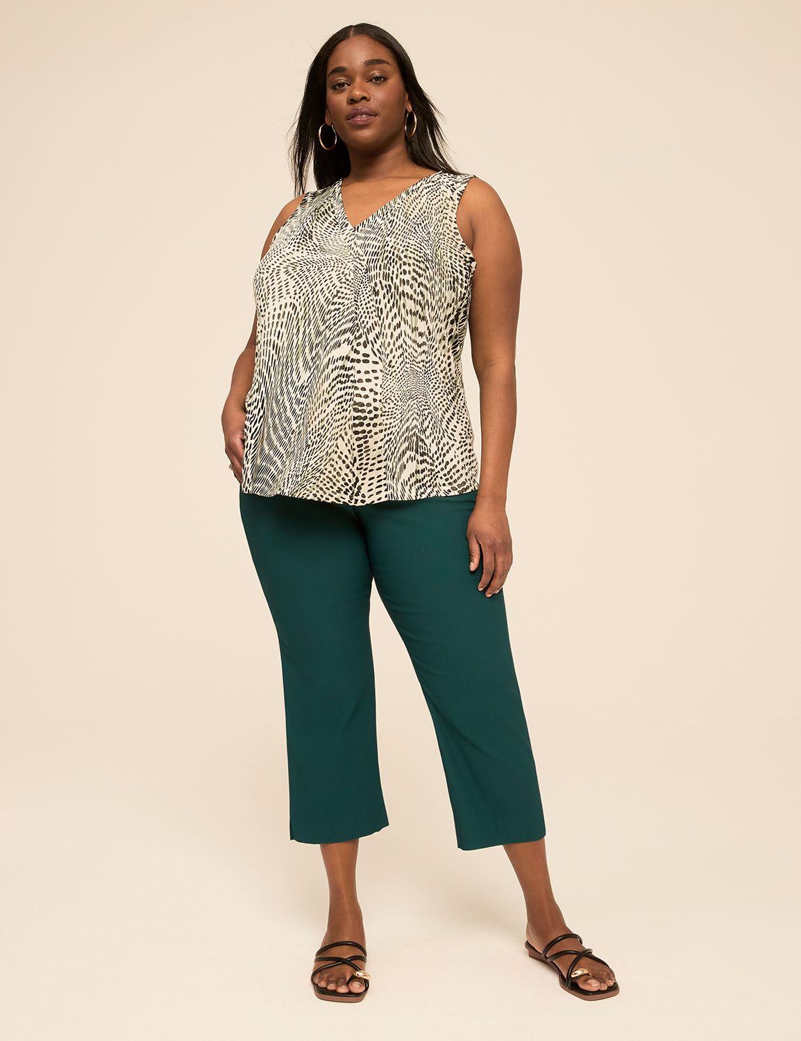 The 4-Season Slim Capri-Solid/Print Product Image 3
