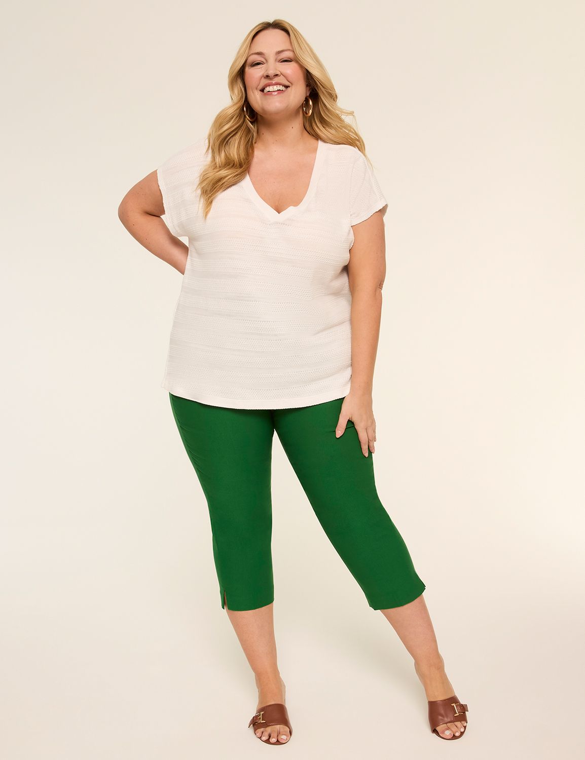 The 4-Season Slim Capri-Solid/Print Product Image 3