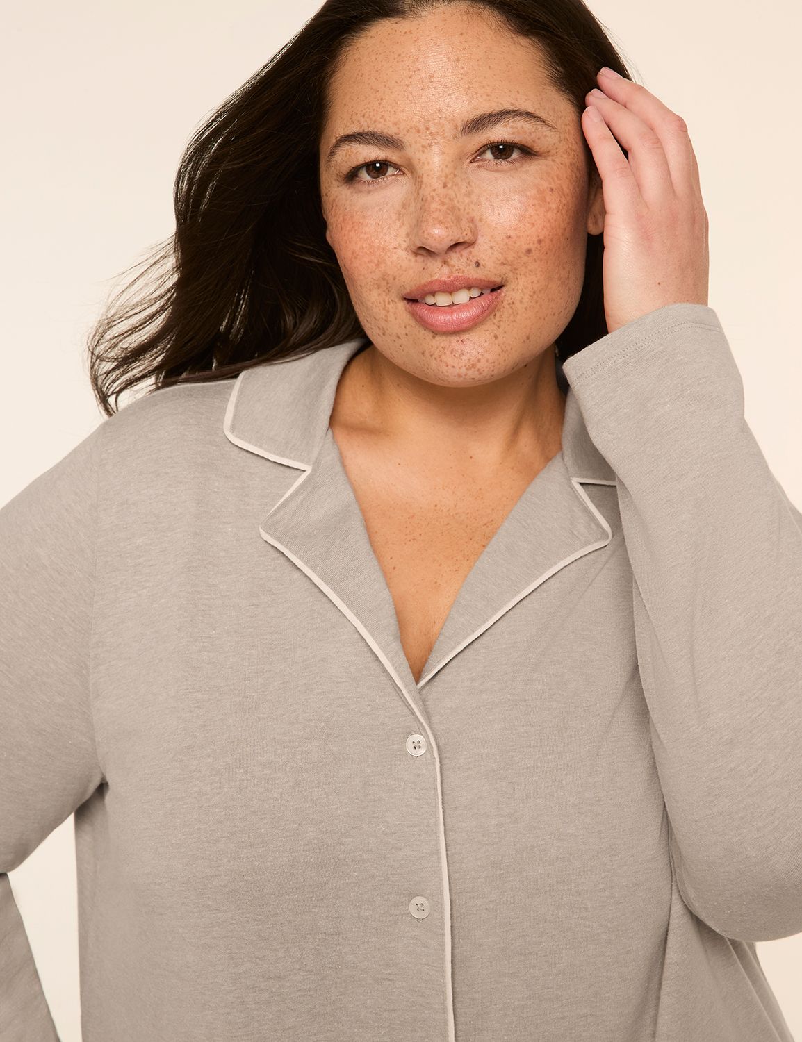 CVC Notch Neck Block Pant PJ Set 11 Product Image 4