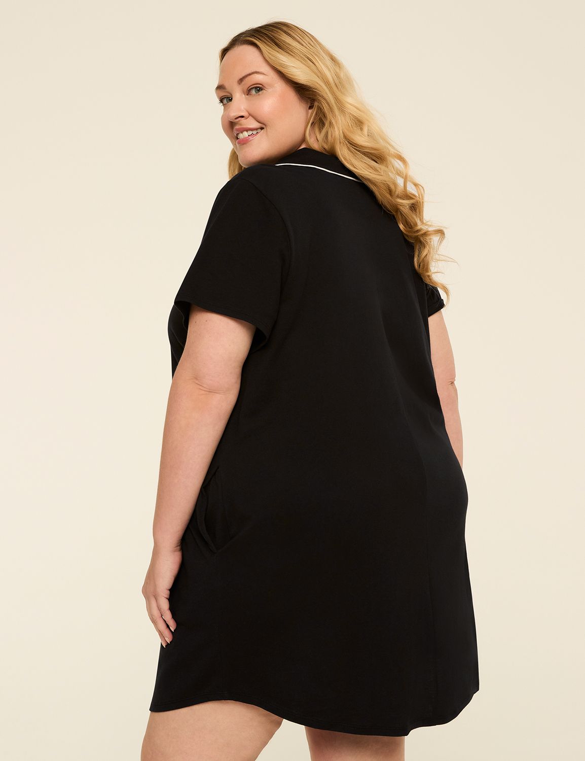 Comfy Cotton Notch-Neck Sleepshirt