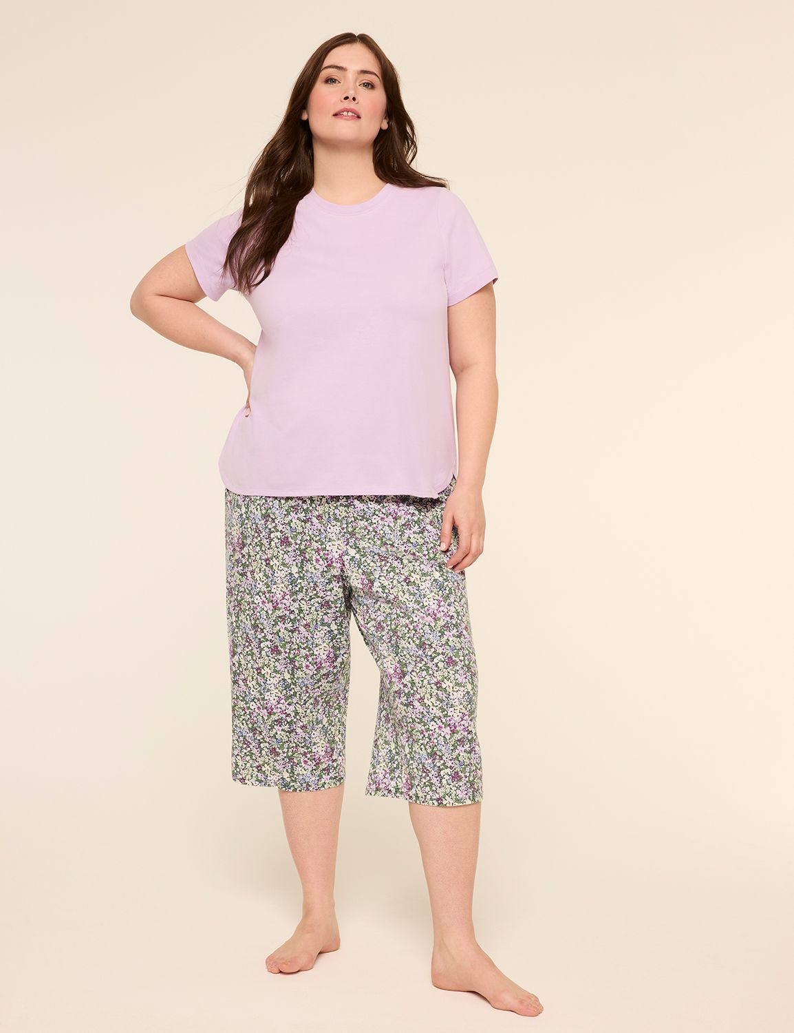 Comfy Cotton Tee & Crop Pant PJ Set