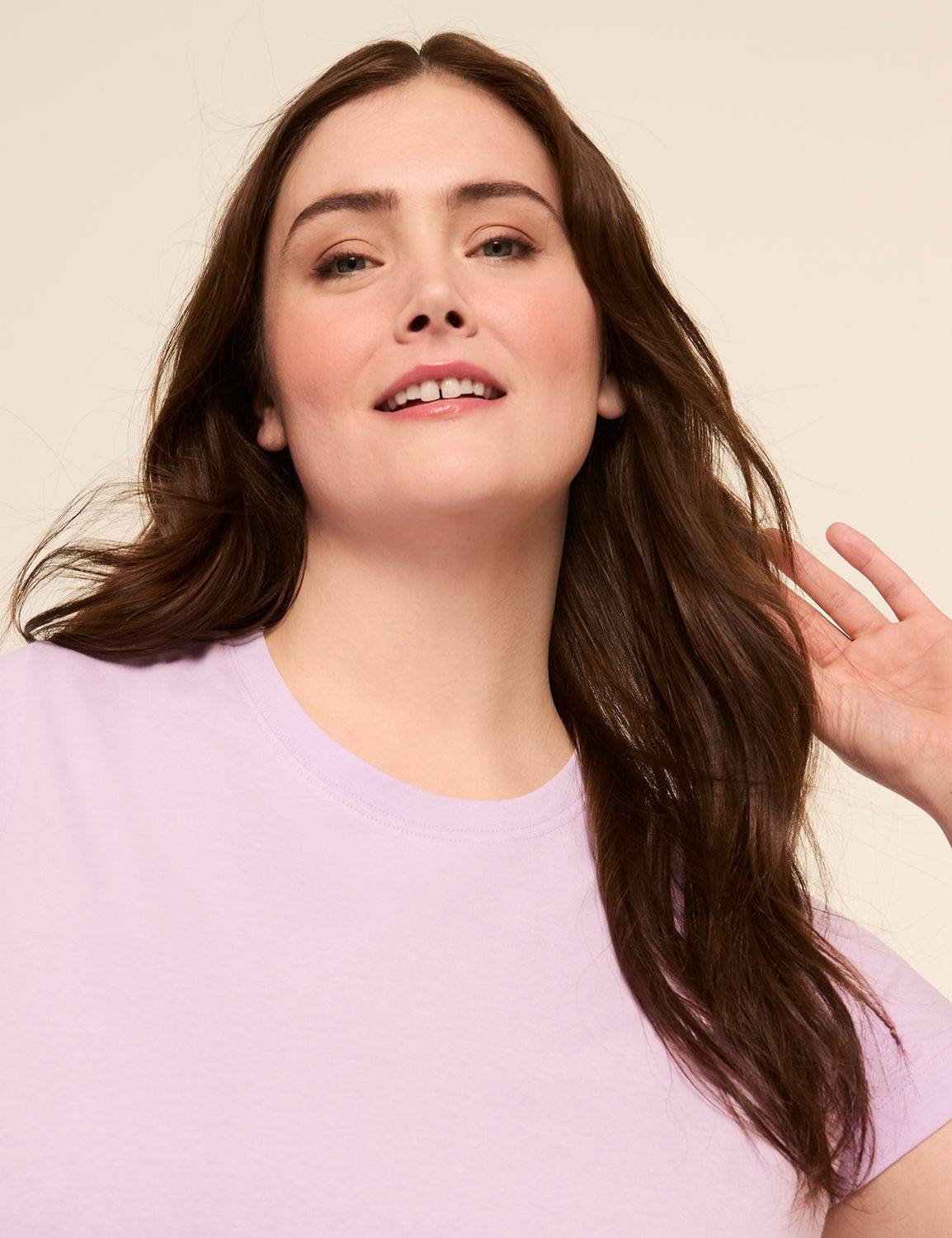 CVC & Lt Wt 95/5 Henley Tee/Crop Pa Product Image 4