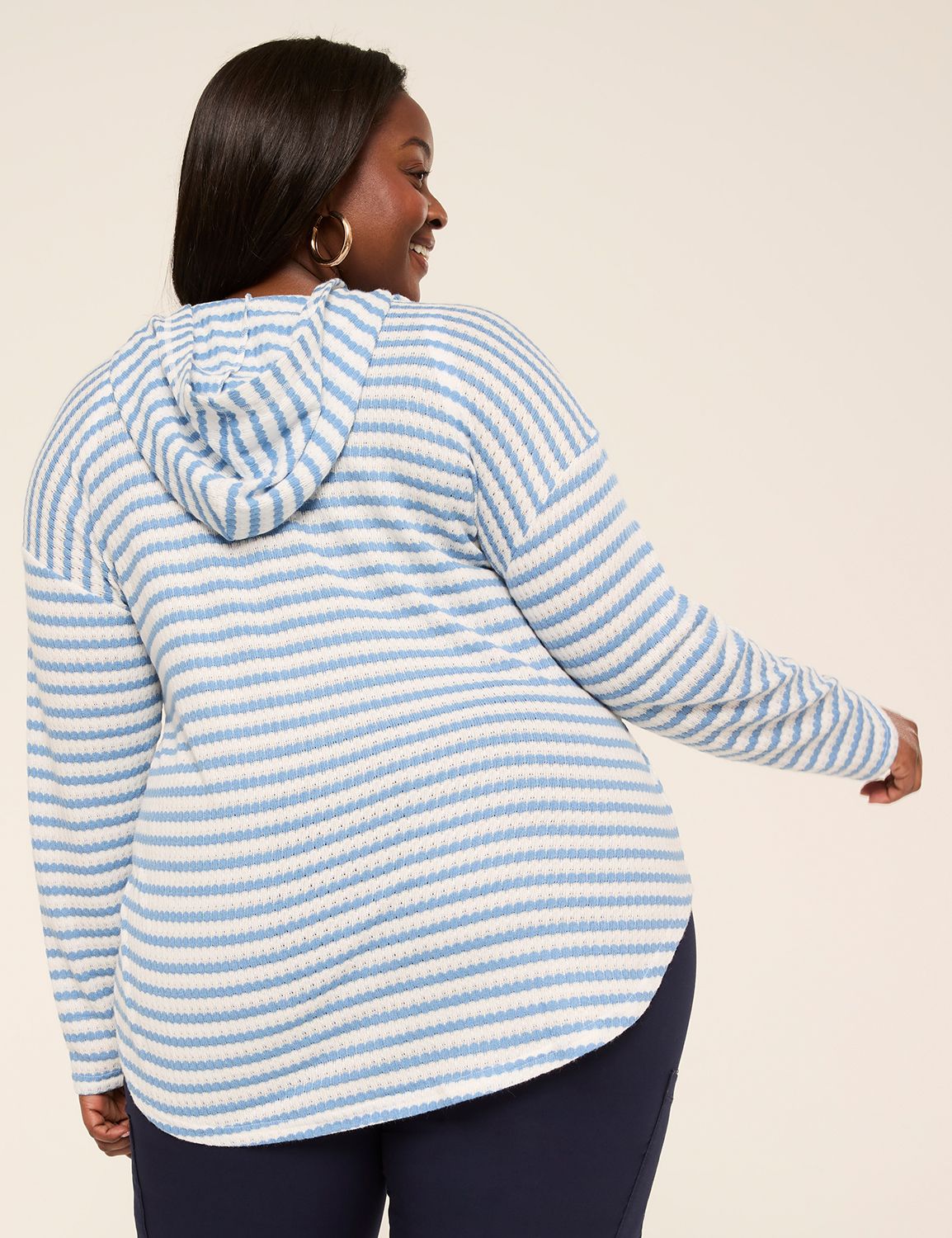 Long-Sleeve Striped Hoodie