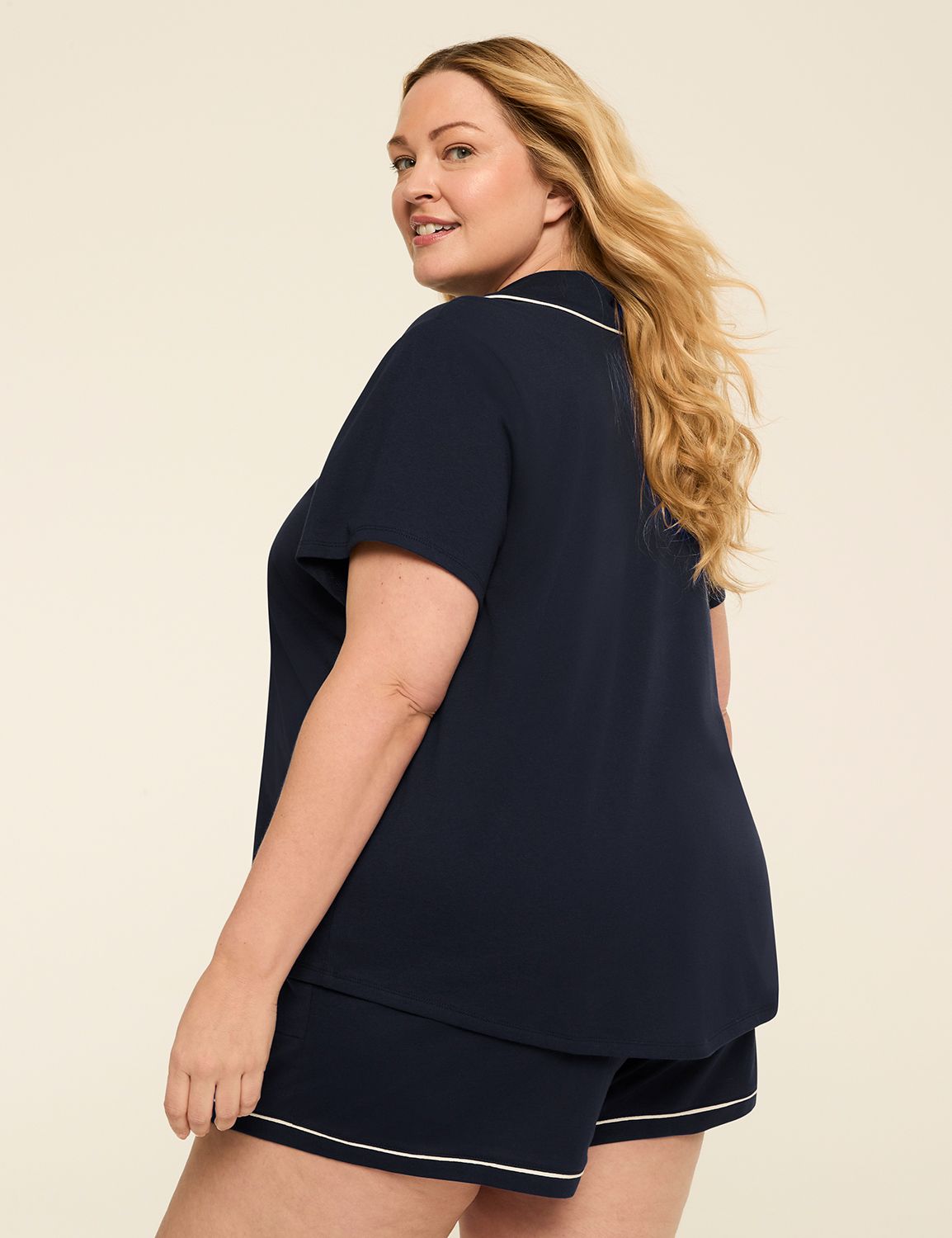 Comfy Cotton Notch-Neck Top & Short PJ Set