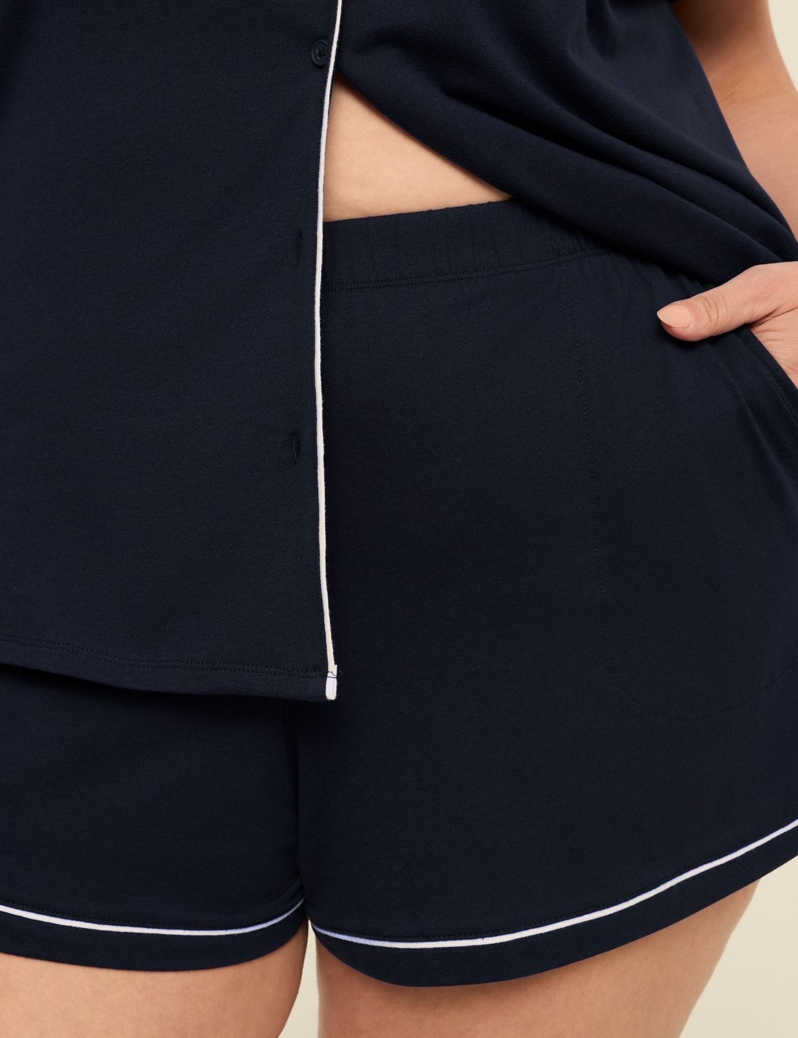 CVC Notch Neck Short PJ Set 1151140 Product Image 3