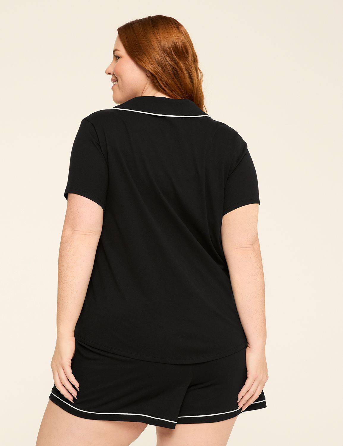 Comfy Cotton Notch-Neck Top & Short PJ Set
