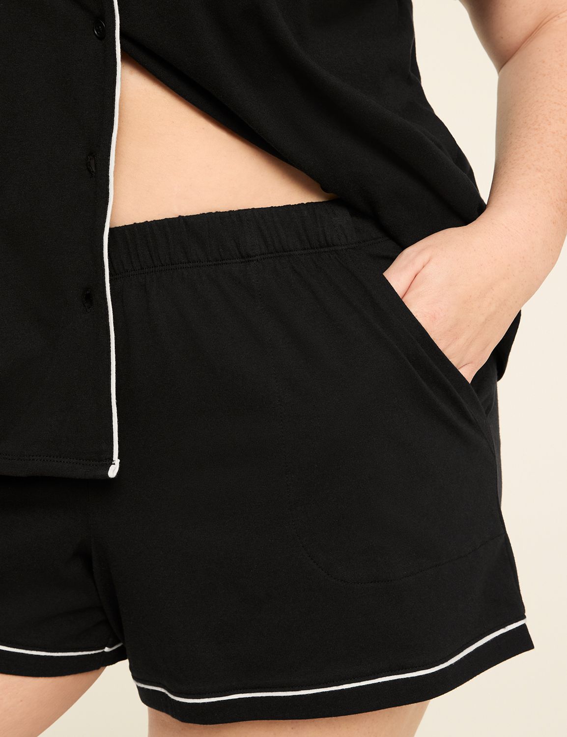 CVC Notch Neck Short PJ Set 1151140 Product Image 3