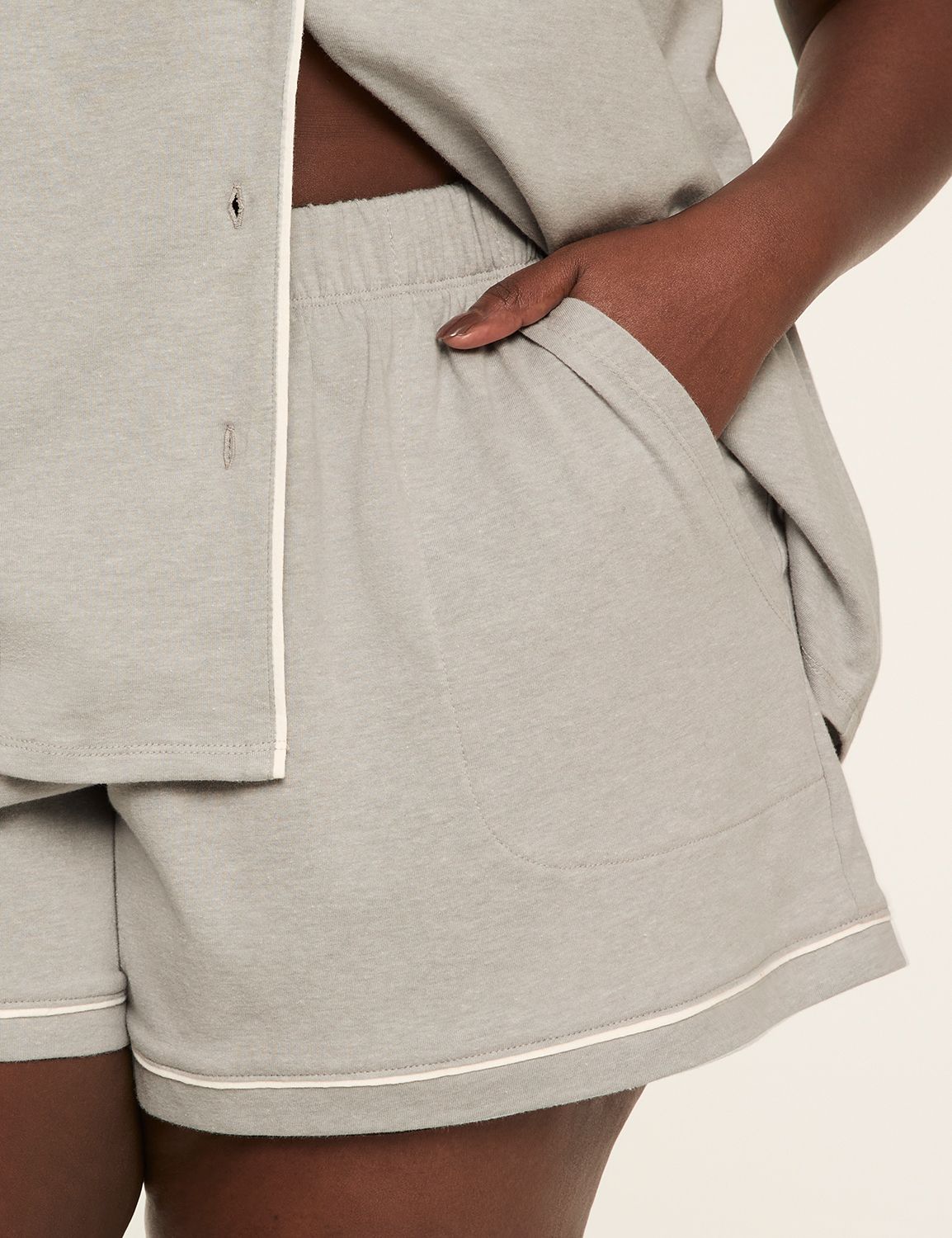 CVC Notch Neck Short PJ Set 1151140 Product Image 3