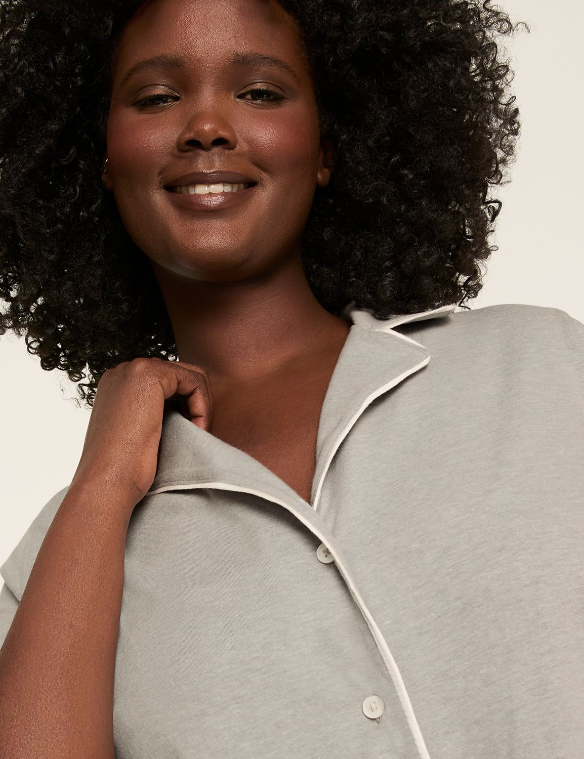 CVC Notch Neck Short PJ Set 1151140 Product Image 4