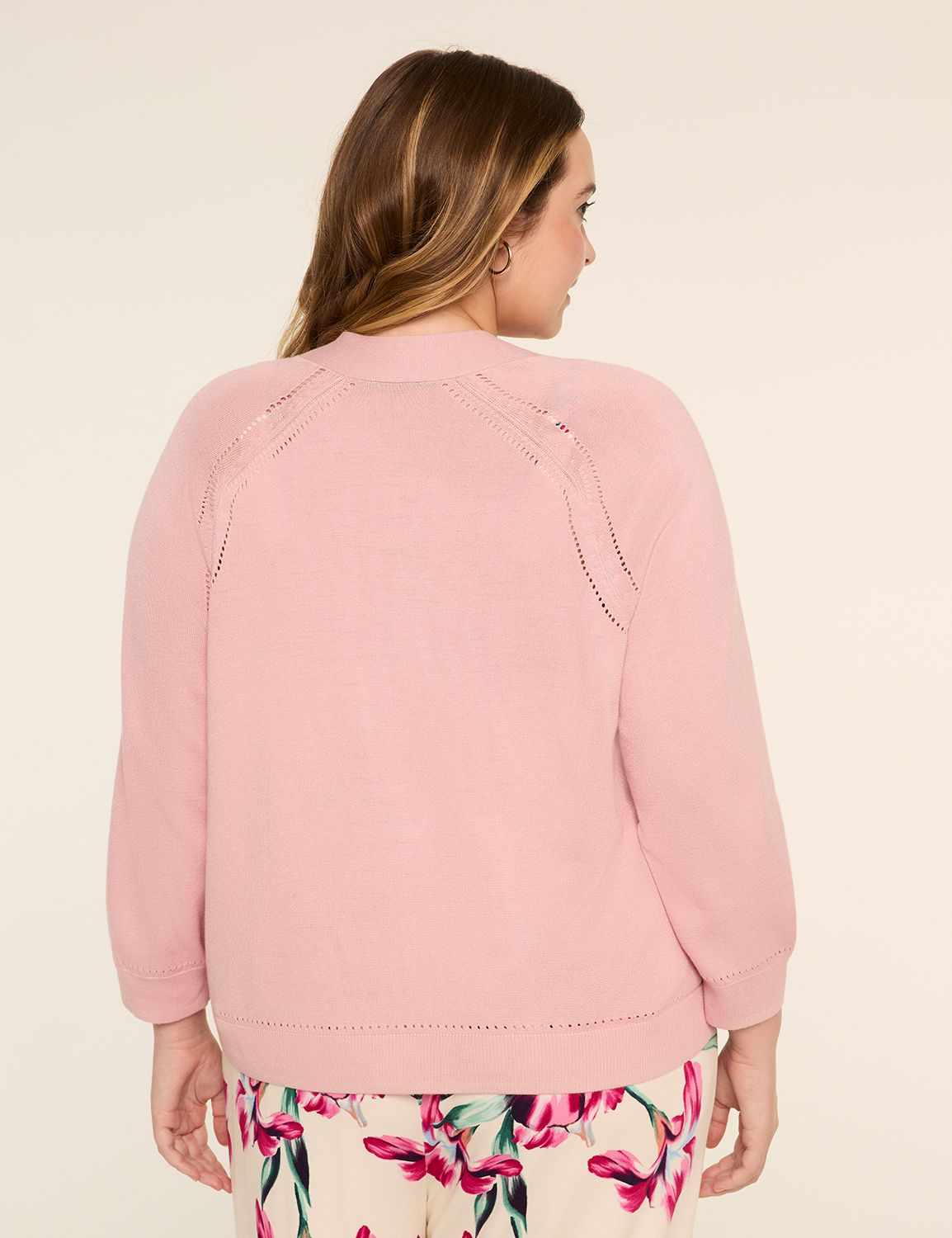 3/4-Sleeve Open-Front Shrug