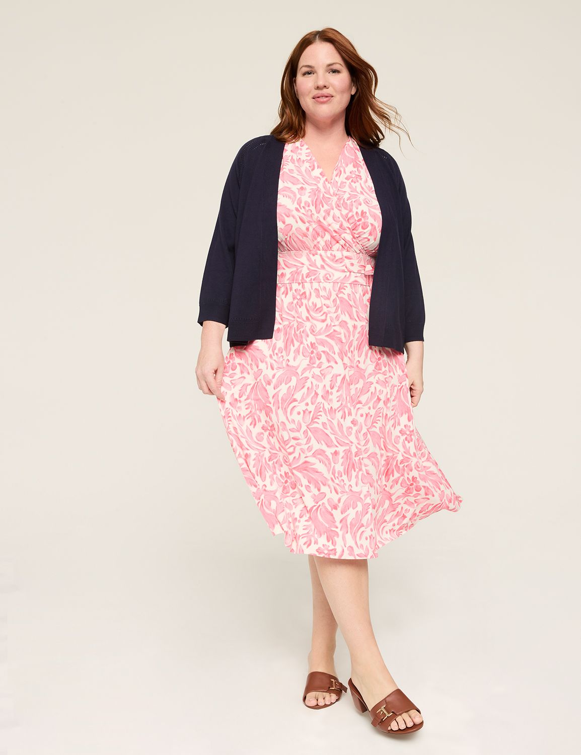 Classic 3/4 Sleeve Open Front Shrug Product Image 3
